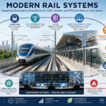 Overview of the principal engineering disciplines that make up a modern railway system. Illustration: © RailBays.